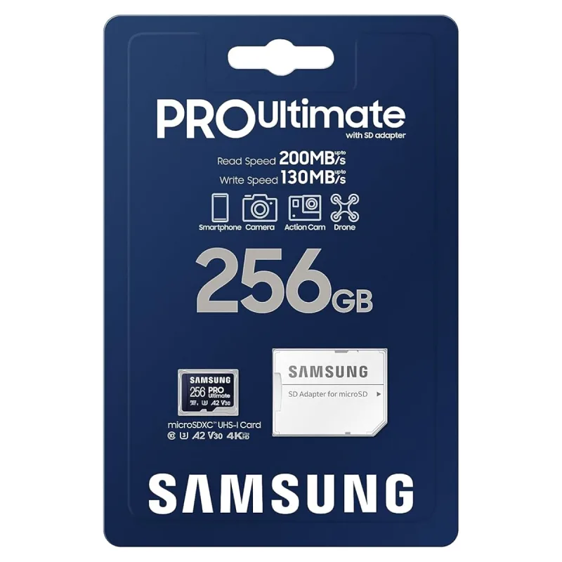Samsung Pro Ultimate MB-MY256SA UHS-I U3 A2 V30 256 GB Micro SD Kart