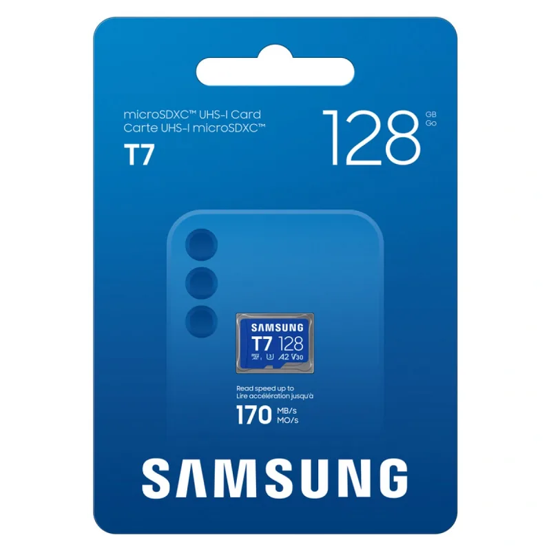 Samsung T7 MB-MB128T/WW Class 10 UHS-I U3 V30 128 GB Micro SD Kart