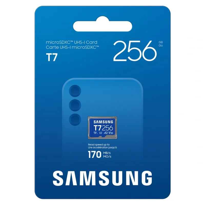 Samsung T7 MB-MB256T/WW Class 10 UHS-I U3 V30 256 GB Micro SD Kart