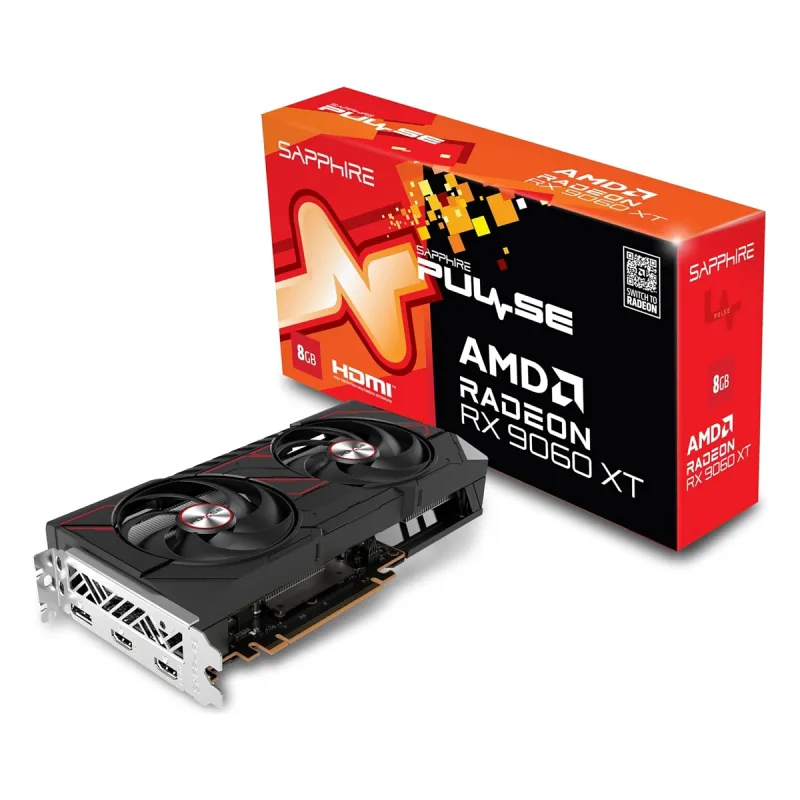 Sapphire RX 9060 XT Pulse 11350-04-20G 128 Bit GDDR6 8 GB Ekran Kartı