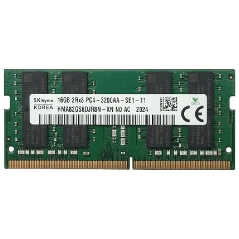Skhynix 16 GB 3200 MHz CL22 HMA82GS6DJR8N-XN DDR4 Notebook Ram