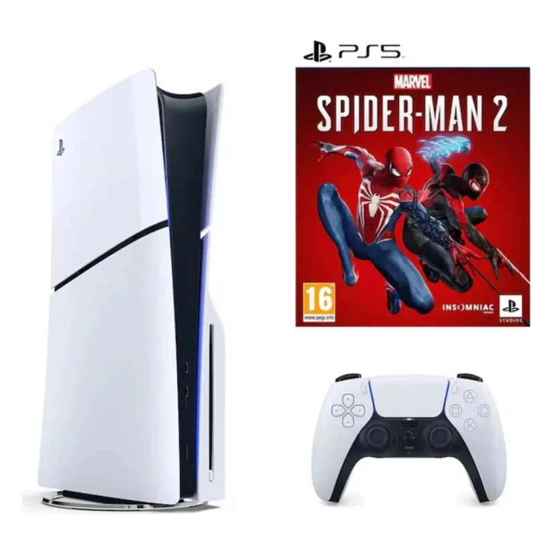 SONY PLAYSTATION 5 SLİM CD Lİ VERSİYON PS5 SLİM KONSOL + MARVEL SPİDER MAN 2 OYUN KEY (İTHALATÇI GARANTİLİ)