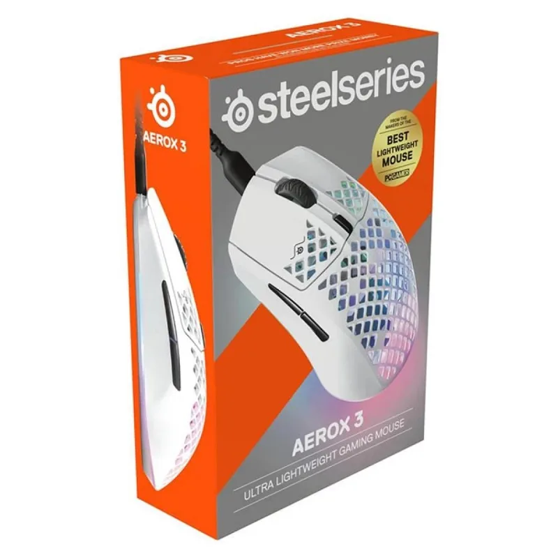 SteelSeries Aerox 3 Snow RGB Optik Kablolu Oyuncu Mouse