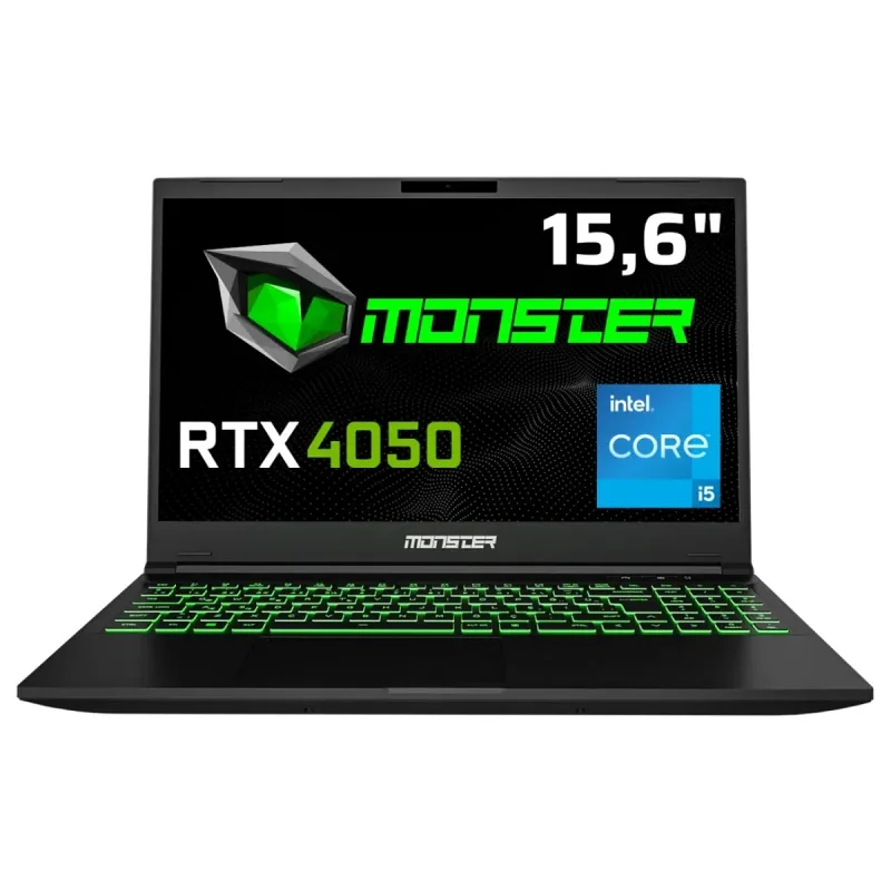 TEŞHİR MONSTER İ5 12450H 16 GB RAM 1 TB SSD RTX 4050 EKRAN KARTI NOTEBOOK