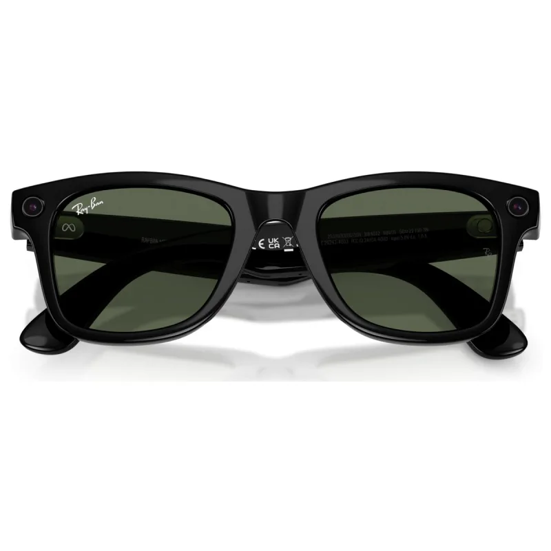 TEŞHİR RAY BAN META WAYFARER  PARLAK SİYAH KARARAN YEŞİL GEN 2 GÖZLÜK