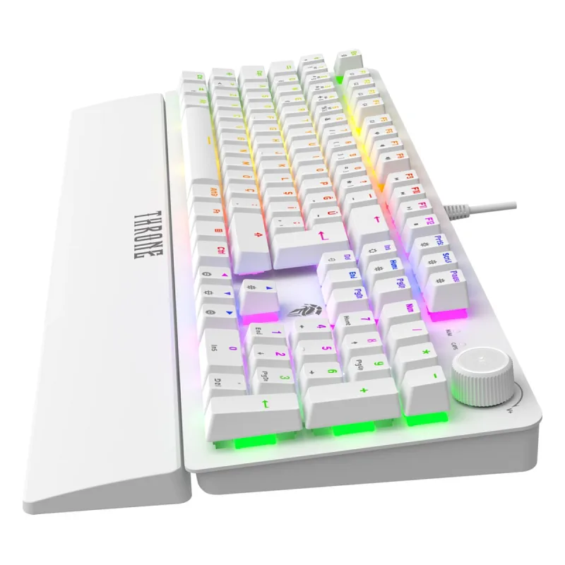 Throne Lumina K1 Argb Red Switch - Makro Yazılım - Bilek Desteği - Full Anti-Ghosting 104 Tuşlu Mekanik Klavye
