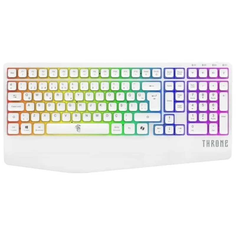 THRONE NİJİ ECLİPSE K1 CHROMATİC RGB & ULTRA HIZLI PURPLE SWITCH 108 TUŞLU KABLOSUZ MEKANİK KLAVYE (2.4GHZ + BT + TYPE C)