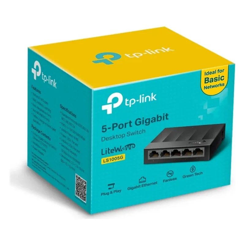 TP-Link LS1005G 5 Port 10/100/1000 Mbps Gigabit Switch