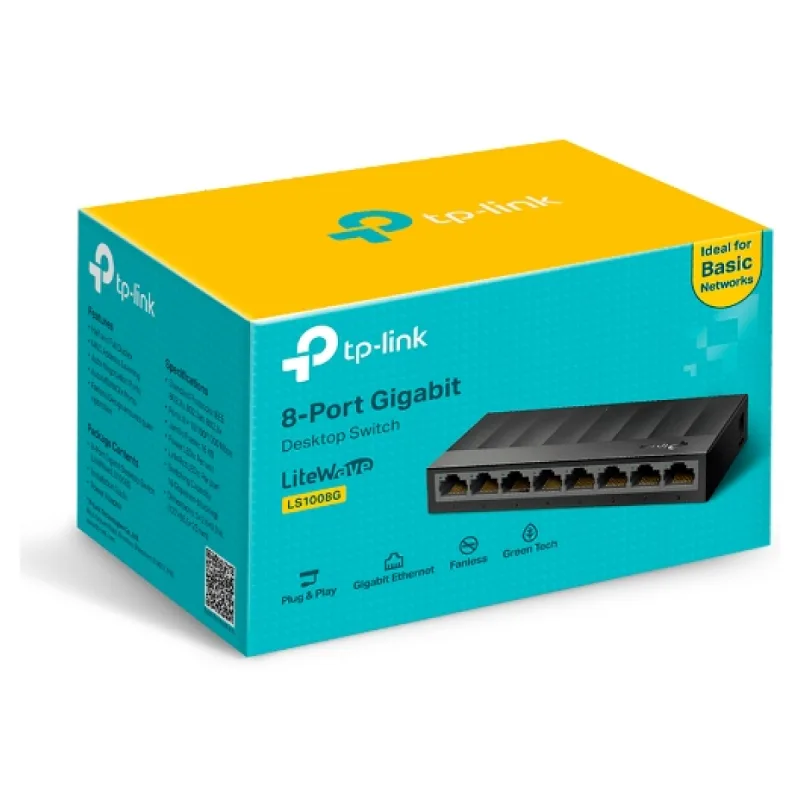TP-Link LS1008G 8-Port 10/100/1000Mbps Masaüstü Switch