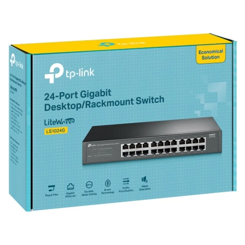 TP-Link LS1024G 24 Port 10/100/1000 Mbps Gigabit Switch