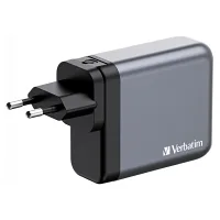 VERBATİM 140W 4 PORTLU GAN DUVAR ŞARJ CİHAZI 2 X USB-C® PD 140W / 1 X USB-C® PD 20W / 1 X USB-A QC 3.0