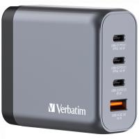 VERBATİM 140W 4 PORTLU GAN DUVAR ŞARJ CİHAZI 2 X USB-C® PD 140W / 1 X USB-C® PD 20W / 1 X USB-A QC 3.0