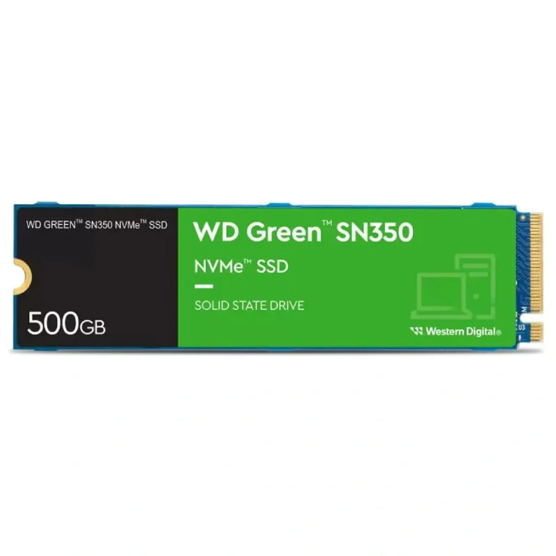 WD GREEN 500GB SN350 NVME GEN3X4 M.2 SSD OKUMA 2400MB / YAZMA 1500MB