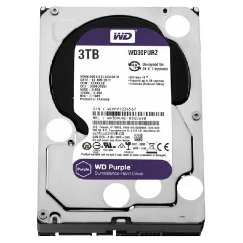 WD PURPLE 3,5" 3 TB 64 MB 5400 RPM WD30PURZ