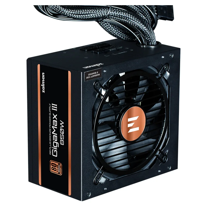 ZALMAN ZM850-GVIII GİGAMAXIII 850W 80+ BRONZE ATX3.0 VE PCIE GEN.5 UYUMLU YARI MODÜLER POWER SUPPLY