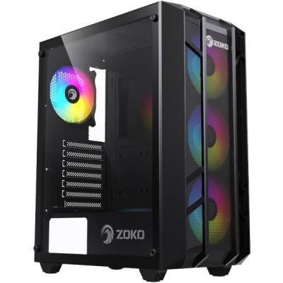 ZOKO HUNTER SİYAH 4XFAN GAMING KASA