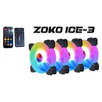 ZOKO ICE-3 4X12CM  ARGB KUMANDALI FAN SETİ