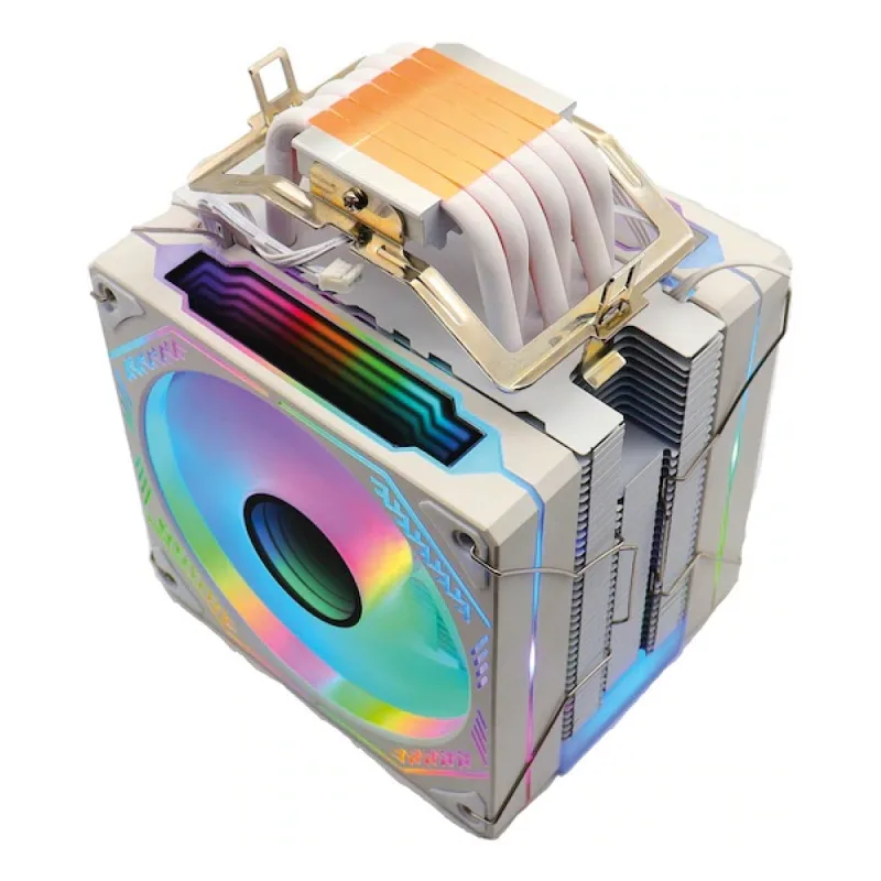 Zoko Ice Pro WP4 Beyaz Auto Rainbow Fanlı Kule İşlemci Fanı