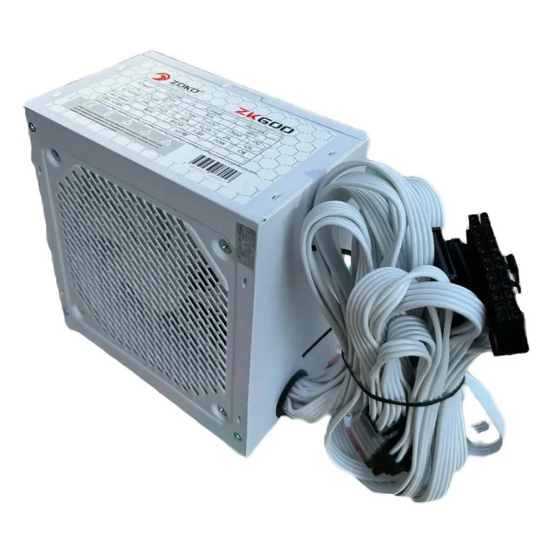 Zoko ZK600 600w 12 Cm Fanlı Beyaz Güç Kaynağı