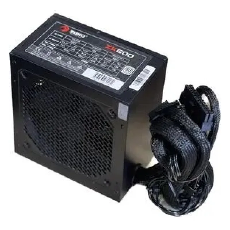 Zoko ZK600 600w 12 Cm Fanlı Siyah Güç Kaynağı