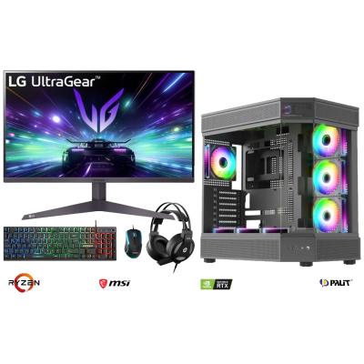 RYZEN 5 5600+16GB RAM+1TB SSD+RTX 4060+LG 27 INCH MONİTÖR+KLAVYE MOUSE+KULAKLIK FULL SET OYUNCU BİLGİSAYARI