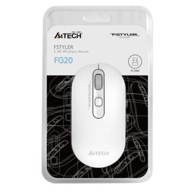 A4 Tech FG20 Kablosuz Mouse Beyaz - 2000DPI