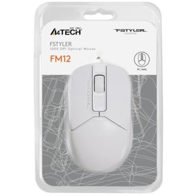 A4 Tech FM12 Mouse USB Beyaz 1000DPI
