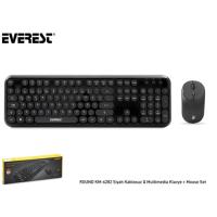 Everest Round KM-6282 Kablosuz Klavye+Mouse Siyah