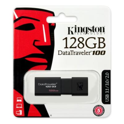 Kingston 128GB USB3.0 Memory DT100G3/128GB Siyah
