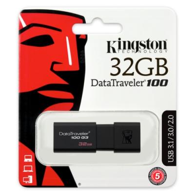 Kingston 32GB USB3.0 Memory DT100G3/32GB Siyah