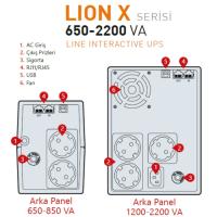 MAKELSAN LION 1200VA LCD (2x 7AH)
