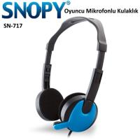 Snopy SN-717 Mikrofonlu Kulaklık Siyah/Mavi