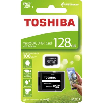 Toshiba 128GB Micro SDXC UHS-1 C10 THN-M203K1280EA