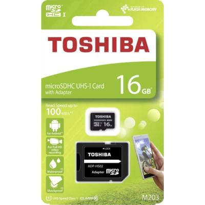 Toshiba 16GB Micro SDHC UHS-1 C10 THN-M203K0160EA