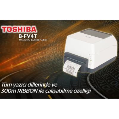 Toshiba B-FV4T Barkod Yazıcı / USB-Lan - 300Mt