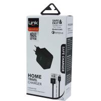 LINKTECH LCH-C505 SAFE TYPE-C USB EV ŞARJ CİHAZI 3 A QUİCK CHARGE 3.0 SİYAH