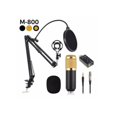 MUSİC D.J. M-800 YOUTUBER MİKROFON+STAND+ÖN PANEL+USB