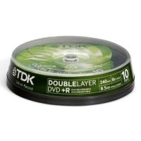 TDK DVD+R 8.5 GB DOUBLE LAYER CAKEBOX 8X 10 LU PAKET