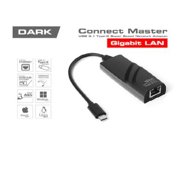TEŞHİR DARK DK-AC-U31XGLAN USB3.1 TYPE-C - 10-100-1000 GİGABİT LAN