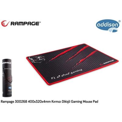 ADDISON RAMPAGE 300268 400X320X4MM KIRMIZI DİKİŞLİ GAMING MOUESE PAD - 16290