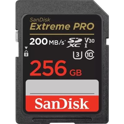 SANDİSK EXTREME PRO 256GB 200/140MB/S SDXC V30 UHS-I U3 HAFIZA KARTI SDSDXXD-256G-GN4IN