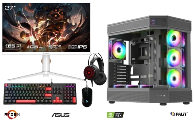 AMD RYZEN 5 9600X+32GB RAM+1TB M2+RTX 5070 Tİ+27" MONİTÖR OYUNCU BİLGİSAYARI