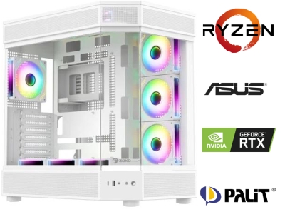 AMD RYZEN 5 9600X+32GB RAM+1TB M2+RTX 5070+SIVI SOĞUTMALI OYUNCU BİLGİSAYARI BEYAZ