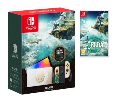 NİNTENDO SWİTCH OLED ZELDA TEARS OF THE KINGDOM EDİTİON OYUN KONSOLU + THE LEGEND OF ZELDA TEARS OF THE KINGDOM OYUN