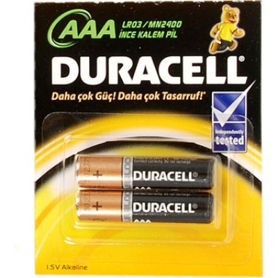 DURACELL ULTRA LR03 ALKALİN AAA İNCE KALEM PİL 2'Lİ