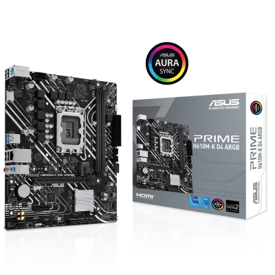 ASUS PRIME H610M-K D4 ARGB 3200MHz DDR4 Soket 1700 M.2 HDMI mATX Anakart