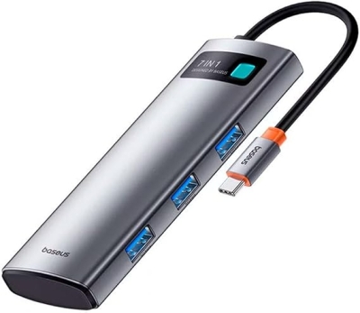 BASEUS ULTRAJOY 7 İN 1 MULTİFONKSİYONEL HUB ADAPTÖR UZAY GRİSİ
