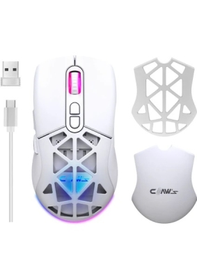 Claws Nexus Air V1 Beyaz RGB Optik Kablolu/Kablosuz Oyuncu Mouse