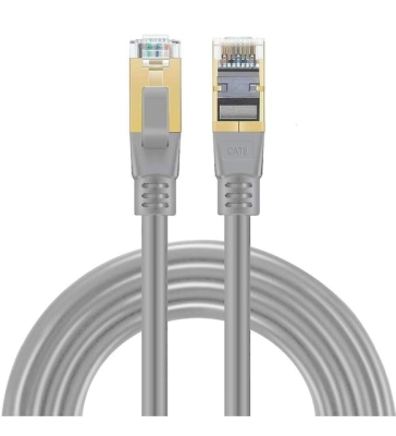 Inca ICAT8-05G Cat8 S/FTP 40Gbps 2000Mhz High Speed %100 Copper Network Kablo 5 Metre-Gri