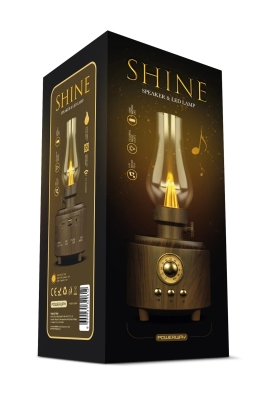 POWERWAY RADYOLU USB AUX MİCRO GİRİŞLİ OTANTİK GECE LAMBASI TAŞINABİLİR SHİNE BLUETOOTH HOPARLÖR